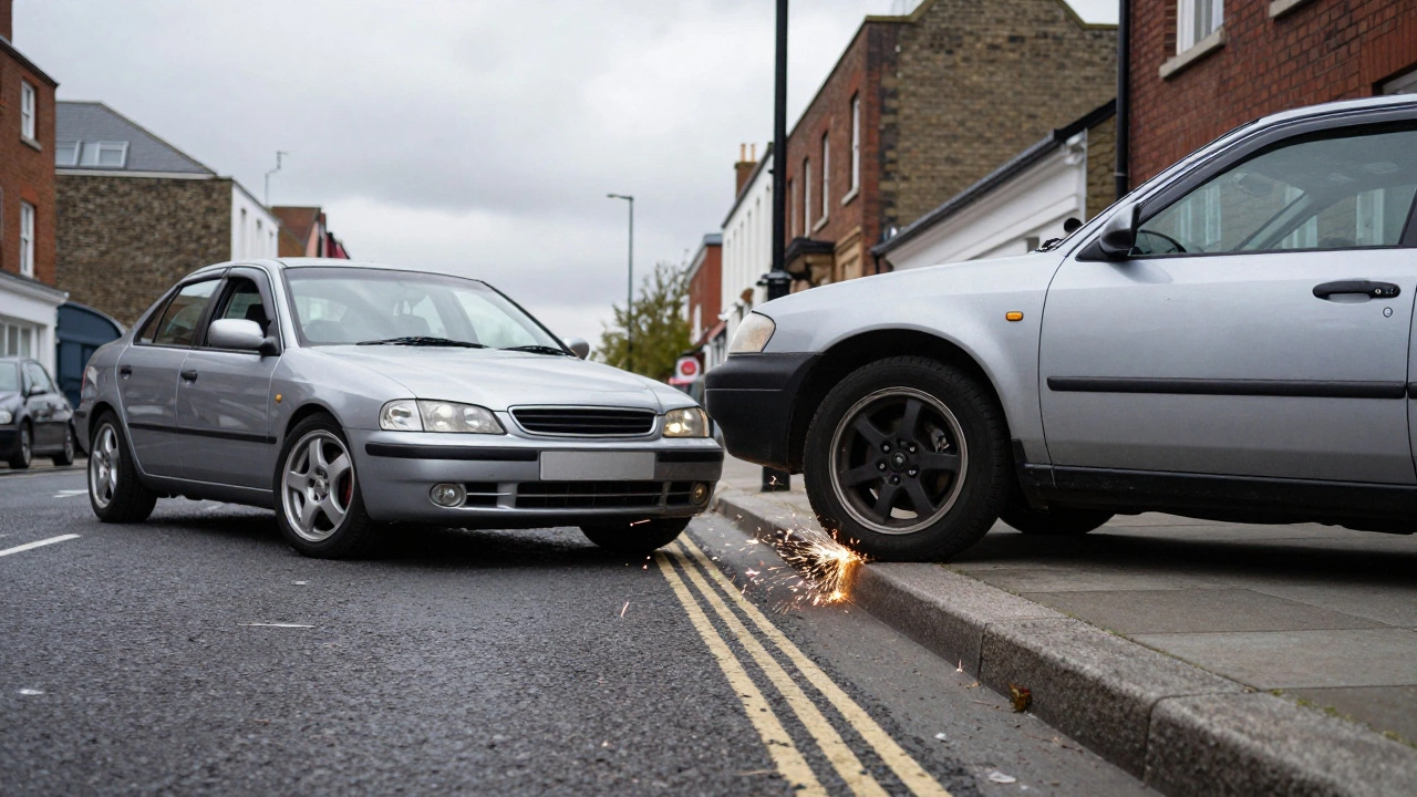 Comparison of moderately vs excessively lowered cars on rough UK street